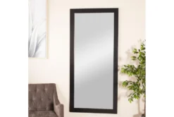 32X70 Black Wood Frame Leaner Floor Miror -Estally Home Decor Store 288402 black wood mirror room 85