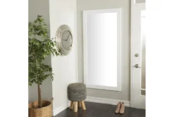 33X65 White Wood Frame Rectangular Wall Mirror -Estally Home Decor Store 288403 white wood mirror room 85