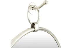 27"X23" Round Globes Silver Frame Wall Mirror -Estally Home Decor Store 288573 silver glass mirror detail 44