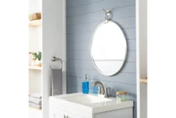 27"X23" Round Globes Silver Frame Wall Mirror -Estally Home Decor Store 288573 silver glass mirror room 85