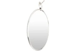 27"X23" Round Globes Silver Frame Wall Mirror -Estally Home Decor Store 288573 silver glass mirror side 14