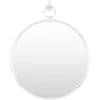 27"X23" Round Globes Silver Frame Wall Mirror