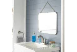 16"X22" Rectangle Brass Wall Mirror -Estally Home Decor Store 288607 silver glass mirror room 85