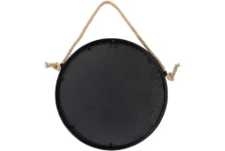 24"X24" Round Metal Wall Mirror -Estally Home Decor Store 288660 black glass mirror detail 45