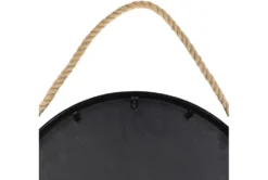 24"X24" Round Metal Wall Mirror -Estally Home Decor Store 288660 black glass mirror detail 46