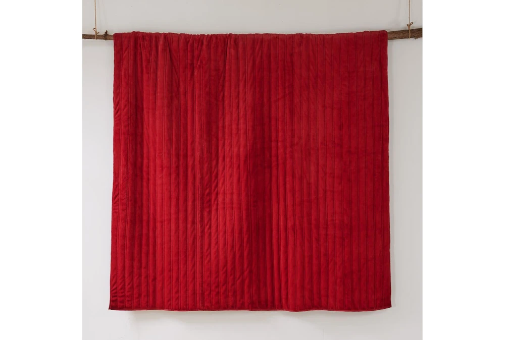 Eastern King Quilt-Red Faux Fur 8 Eastern King Quilt-Red Faux Fur - Image 6