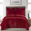 Eastern King Quilt-Red Faux Fur -Estally Home Decor Store 294950 red polyester solid signature 01