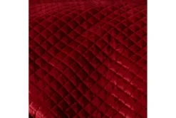 Eastern King Quilt-3 Piece Set Red Diamond Stiched Velvet -Estally Home Decor Store 294954 red polyester solid detail 46