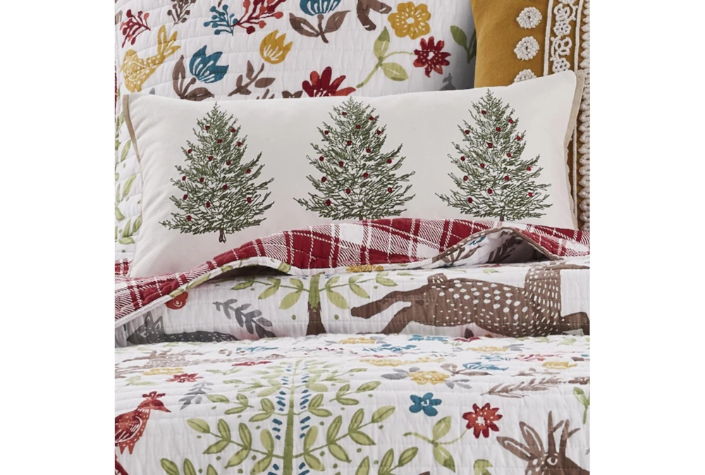 24X12 Natural Christmas Trees Throw Pillow - Image 3