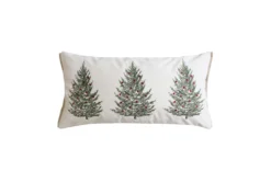 24X12 Natural Christmas Trees Throw Pillow