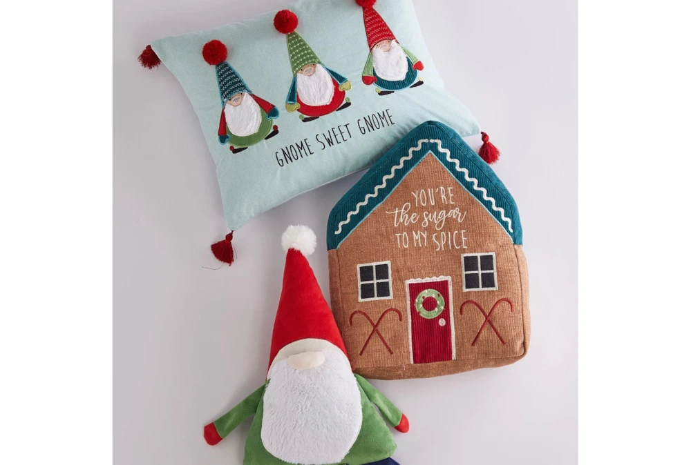 16.5X12 Gnome Shaped Throw Pillow - Image 2
