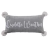 24X12 Grey & White Cuddle Weather Throw Pillow