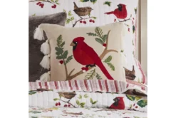 18X18 Embroidered Cardinal With Tassel Throw Pillow -Estally Home Decor Store 295228 multicolor cotton pillow detail 45