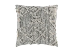 22X22 NATURAL GRAY TUNDRA DIAMOND JAPANDI INDOOR OUTDOOR PERFORMANCE THROW PILLOW