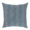 22X22 Sea Fog Blue Woven Banded Stripe Throw Pillow -Estally Home Decor Store 297264 blue cotton pillow signature 01