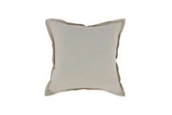 22X22 Natural Wood Bead Throw Pillow -Estally Home Decor Store 302492 natural cotton square back 82