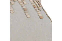 22X22 Natural Wood Bead Throw Pillow -Estally Home Decor Store 302492 natural cotton square detail 44