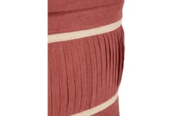 22X22 Red Clay Pleated Stripe Throw Pillow -Estally Home Decor Store 303511 orange cotton square detail 44