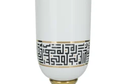 21 Inch White Metallic Gold + Black Maze Vase Planter -Estally Home Decor Store 304513 detail 45