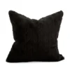 20X20 Ebony Black Angora Throw Pillow