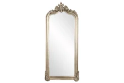 38X85 Gold Regency Frame Tudor Leaner Mirror -Estally Home Decor Store 310240 silver wood leaner detail 45