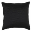 Euro Sham-Black Polyester Sateen Quilted Diamond Pattern -Estally Home Decor Store 310314 black polyester solid signature 01