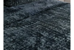 King Quilt-Blue Velvet Front Cotton Back Quilted Hand Stitched -Estally Home Decor Store 310440 blue cotton solid detail 44