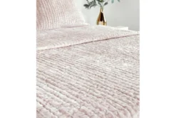 Queen Quilt-Pink Rayon Velvet Front Cotton Back Quilted Hand Stitched -Estally Home Decor Store 310460 pink cotton solid detail 44