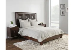 Queen Duvet-Taupe And White Cotton Woven Textured Fabric