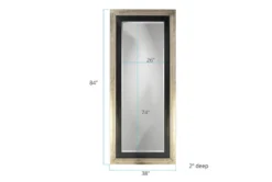 38X86 Antique Silver Leaf + Black Art Décor Frame Leaner Mirror -Estally Home Decor Store 311304 detail 45