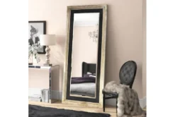 38X86 Antique Silver Leaf + Black Art Décor Frame Leaner Mirror -Estally Home Decor Store 311304 room 85