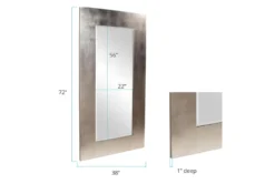 47X87 Brushed Silver Leaf Wide Frame Leaner Mirror -Estally Home Decor Store 311306 detail 44