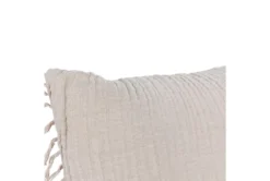 14X26 Natural Solid Soft Linen Lumbar Throw Pillow -Estally Home Decor Store 313839 natural cotton lumbar detail 44