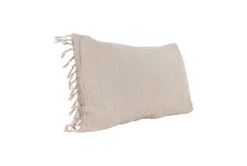 14X26 Natural Solid Soft Linen Lumbar Throw Pillow