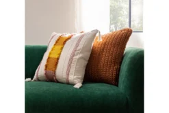 22X22 Terracota Performance Solid Knit Indoor Outdoor Throw Pillow -Estally Home Decor Store 313852 orange polyester pillow room 85