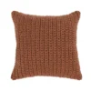 22X22 Terracota Performance Solid Knit Indoor Outdoor Throw Pillow