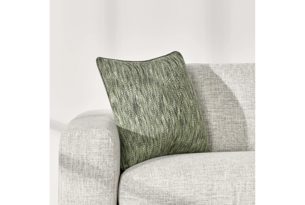 22X22 Cedar Green Marled Textured Woven Throw Pillow 6 22X22 Cedar Green Marled Textured Woven Throw Pillow - Image 4