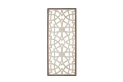 16X38 Natural + White Wood Damask Carved Dimensional Wall Decor Panel -Estally Home Decor Store 319361 brown mdf painting back 82