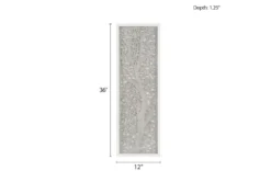 36X12 Grey + White Wood Laurel Branches Wall Panel Decor -Estally Home Decor Store 319371 grey mdf painting detail 45