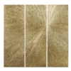 15X45 Gold Metallic Dimensional Sunburst Wall Decor Set Of 3 -Estally Home Decor Store 319399 gold mdf painting signature 01