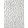 24X32 White Wood Geometric Carved Dimensional Wall Decor