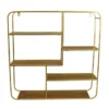 24X24 Gold Metal + Wood 5 Tier Wall Display Shelf -Estally Home Decor Store 319658 signature 01