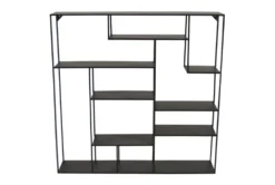 30X30 Metal + Wood Wall 8 Tier Display Shelf