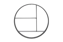 32X32 Black Metal + Glass Minimalist Modern Wall Shelf -Estally Home Decor Store 322095 black metal shelf back 82