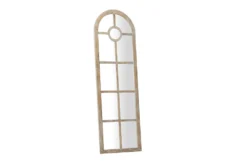 23X73 Grey Wash Wood + Metal Arch Grid Leaner Floor Mirror -Estally Home Decor Store 92089 brown glass mirror material 76