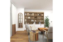 23X73 Grey Wash Wood + Metal Arch Grid Leaner Floor Mirror -Estally Home Decor Store 92089 brown glass mirror room 86