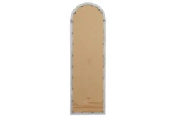 23X73 Grey Wash Wood + Metal Arch Grid Leaner Floor Mirror -Estally Home Decor Store 92089 brown metal mirror back 83